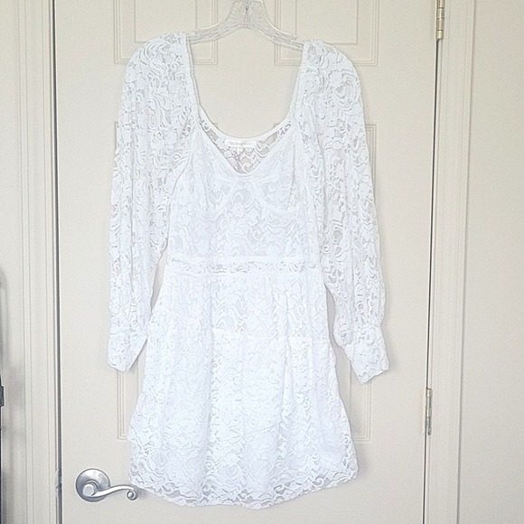 LoveShackFancy Alela Embroidered Lace Mini Dress Size 6 - Picture 3 of 12